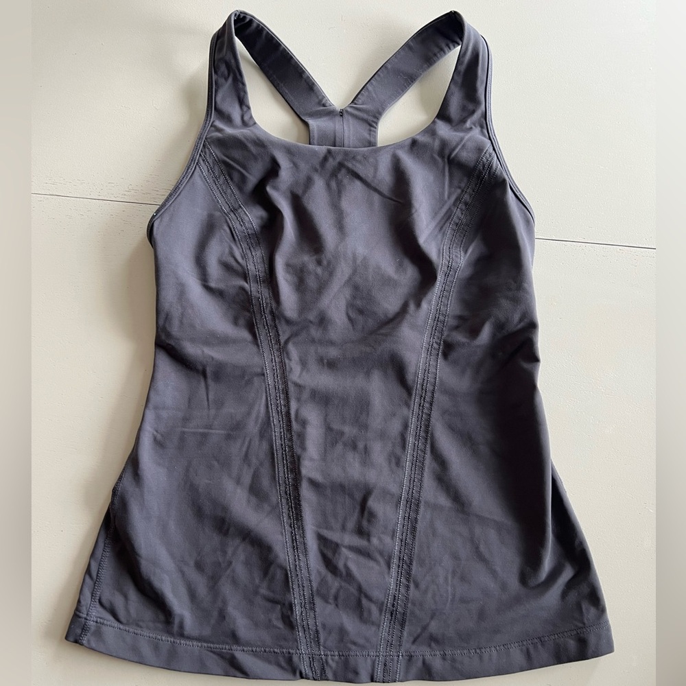Lululemon run tank top. Slate blue. Size 6.